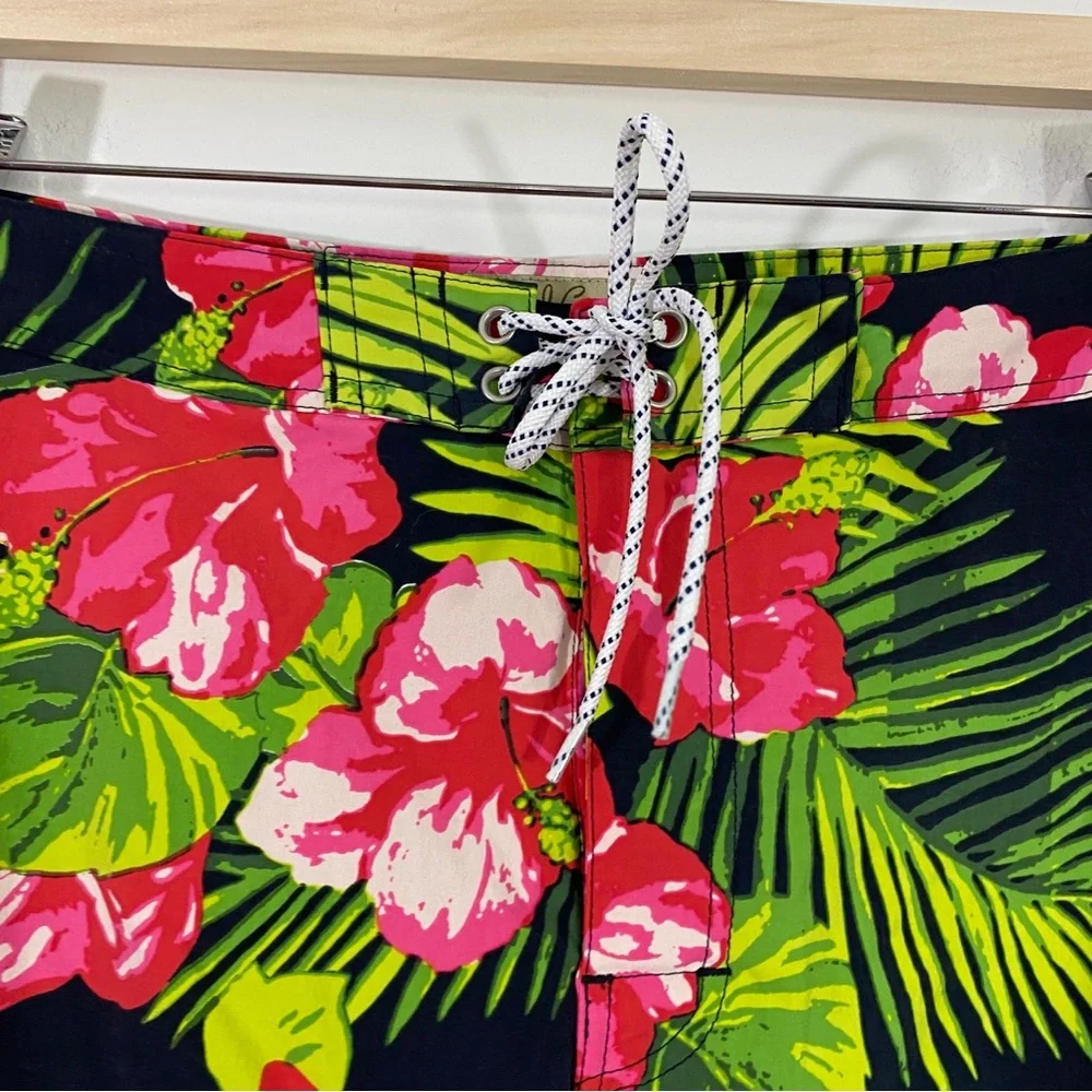 J. Crew Mens‎ 32 Hibiscus Eco Floral Board Shorts Swim Trucks